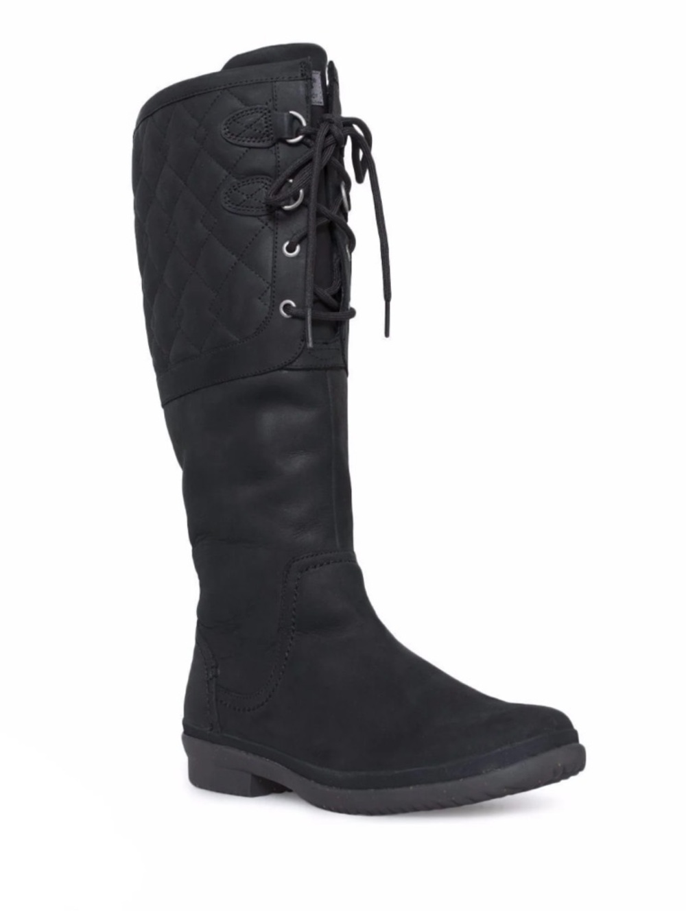 Ugg ‘Elsa’ Women's Black Quilted Lace-Up Boot size 8